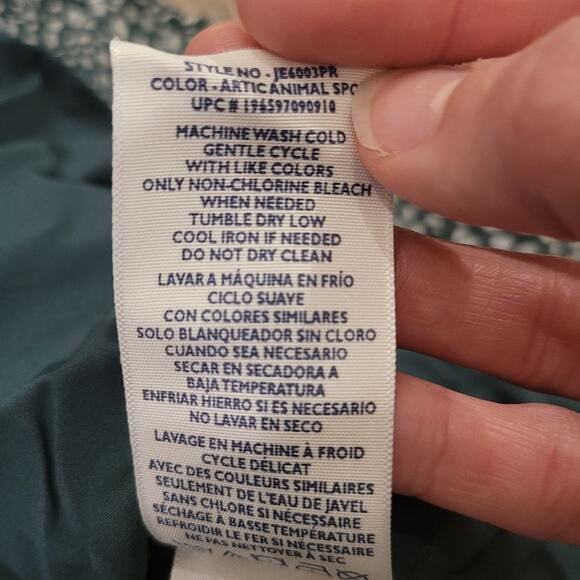 Joie Dress Women Size XXL Arctic Animal Leopard Print Balloon Sleeve Sheer Green - Picture 13 of 15